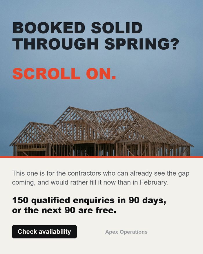 Apex static: booked solid through spring, scroll on