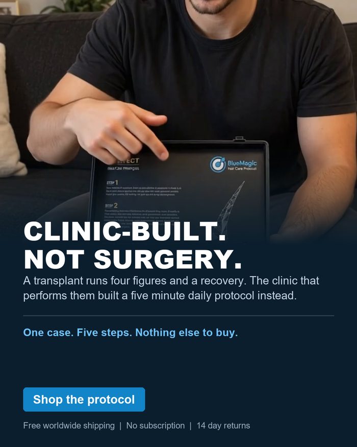 BlueMagic static: clinic-built, not surgery