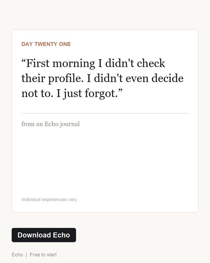 Echo static: day twenty-one journal entry